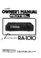 Rotel-RA-1010 - Owners manual 